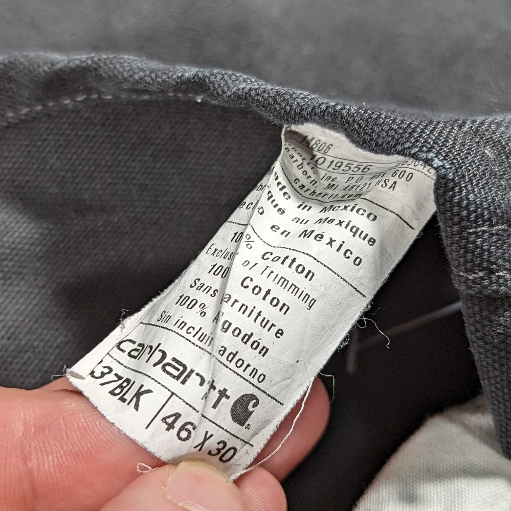Carhartt Sz 46x30 Black Bibs - Picture 4 of 4